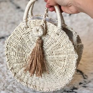 Nasty Gal Straw Crossbody Bag